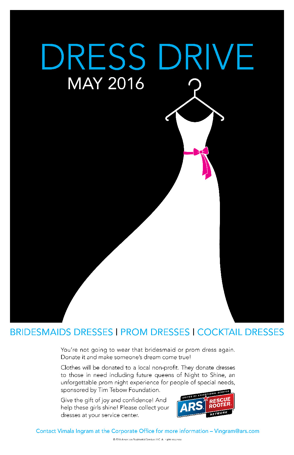 dress drive announcement.